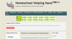 Desktop Screenshot of homeschoolhelpinghand.com