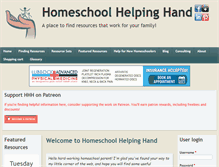 Tablet Screenshot of homeschoolhelpinghand.com